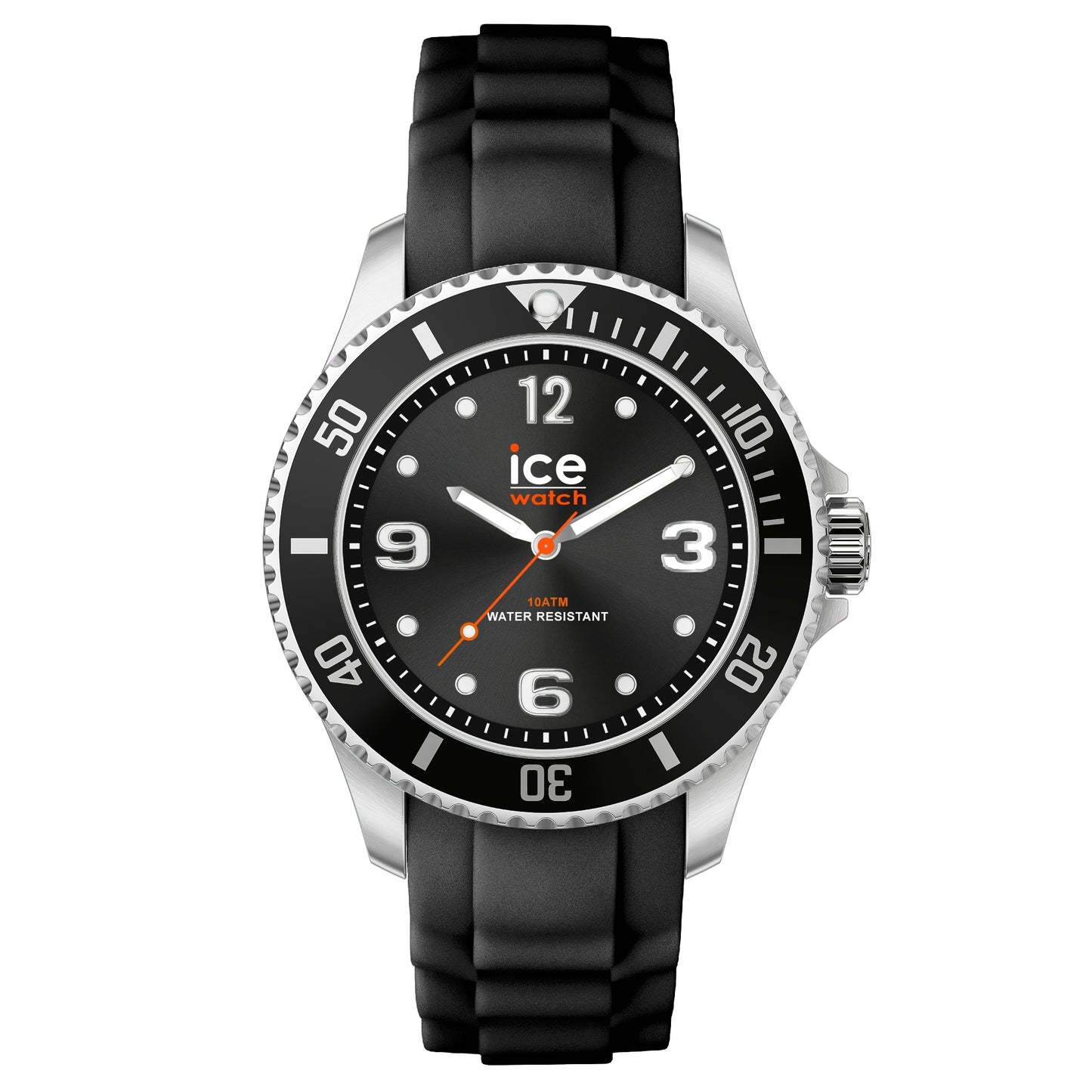 Ice 20360 watch for man with a black dial and silicone strap.