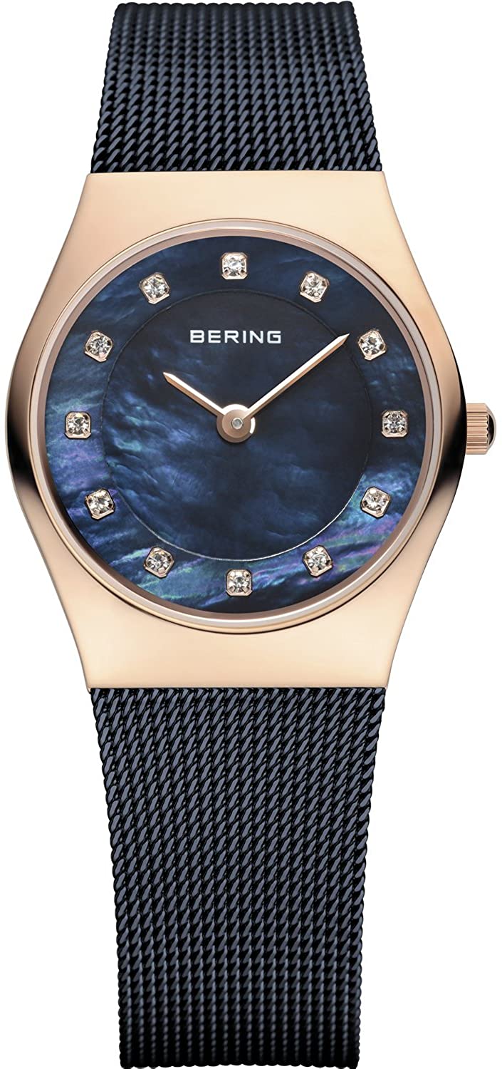 Bering 11927-367 watch for women with a blue dial and steel strap.
