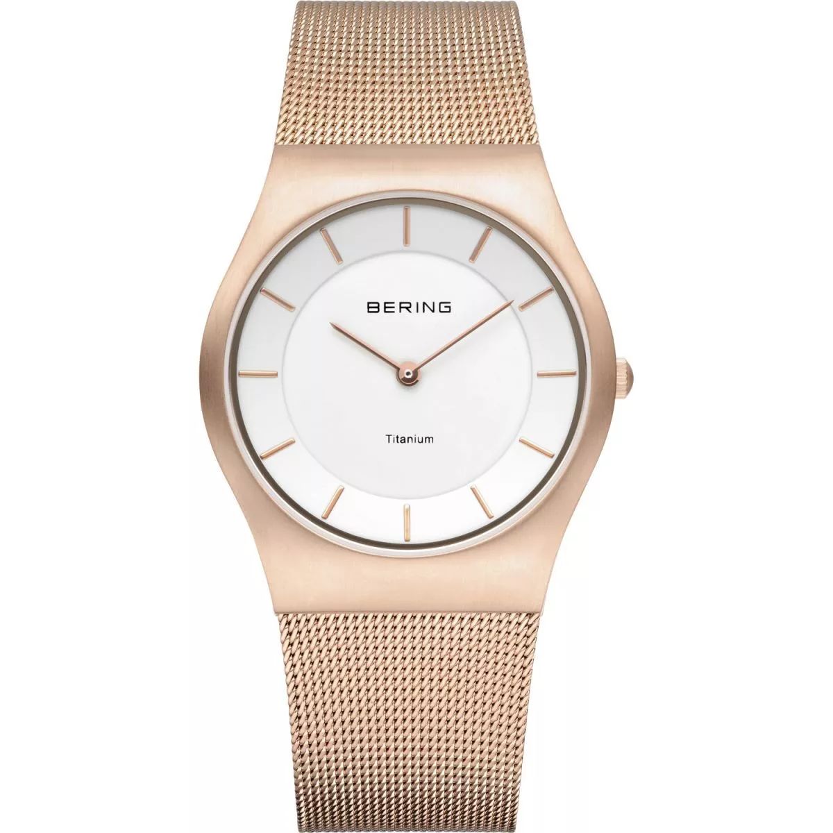 Bering 11935-366 watch for woman with a white dial and stainless steel strap.