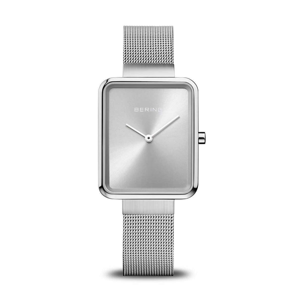 Bering 14528-000 watch for women with a grey dial and stainless steel strap.