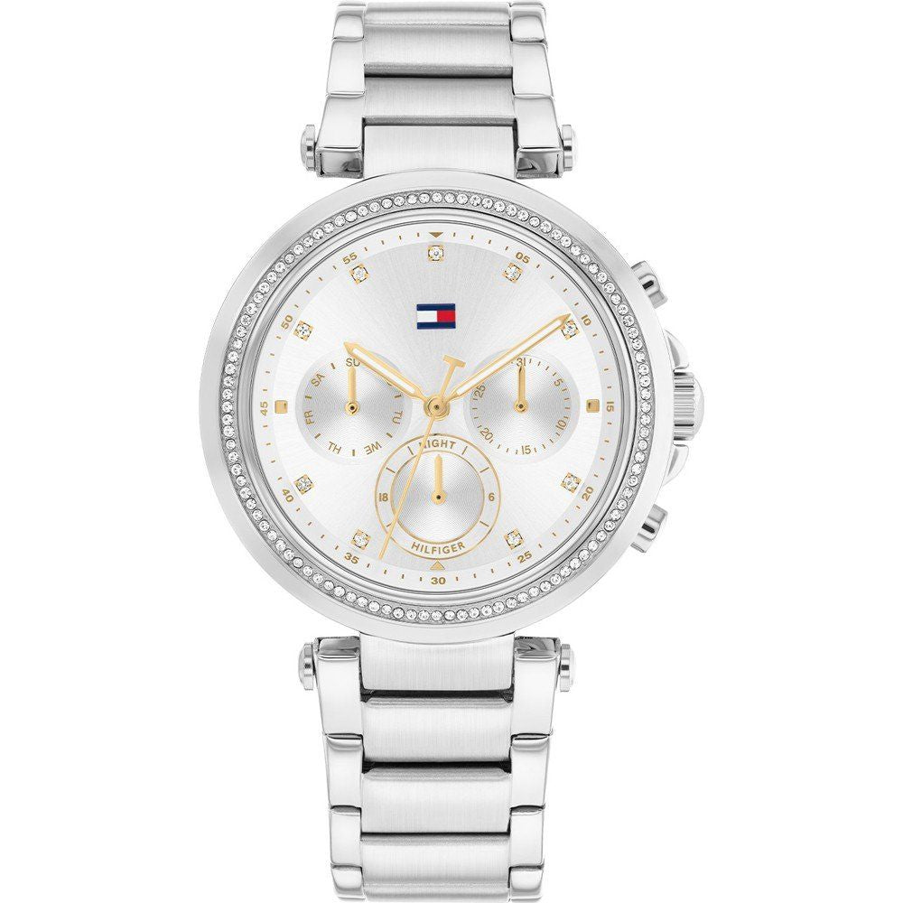 Tommy Hilfiger 1782701 watch for women with a grey dial and stainless steel strap.