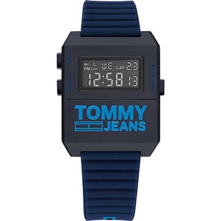 Tommy Jeans 1791677 watch for man with a blue dial and silicone strap.