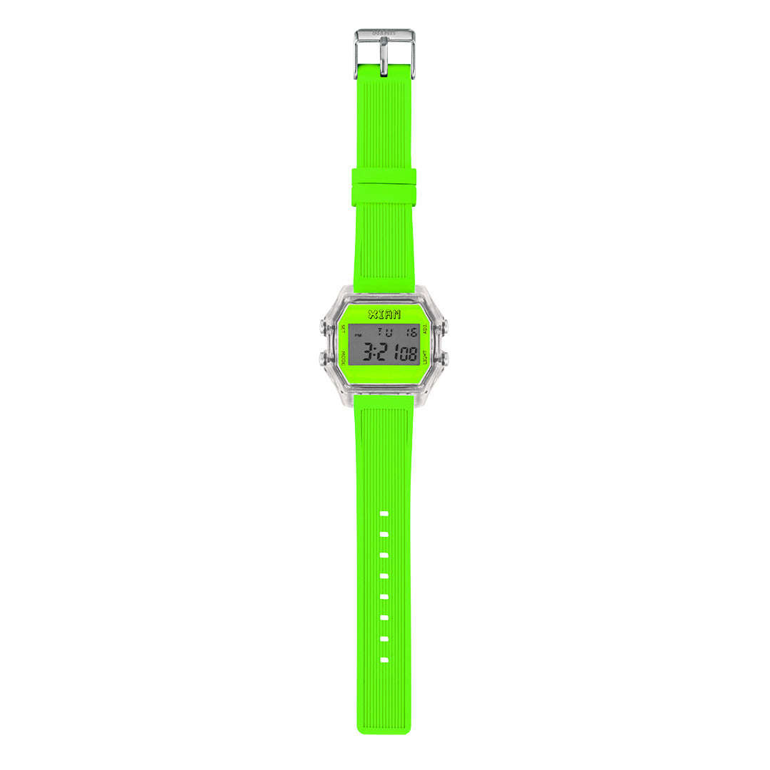 Iam IAM-KIT521 watch for man with a green dial and silicone strap.