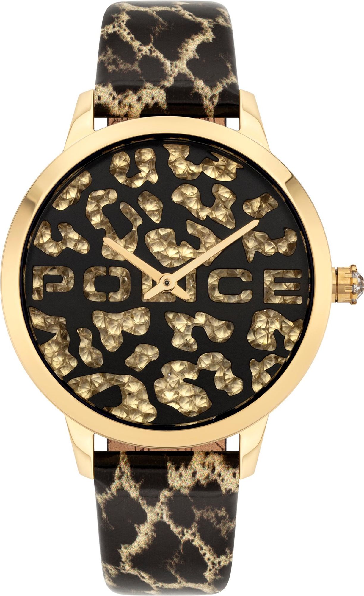 Police PL16028MSG.02 watch for women with a brown dial and leather strap.