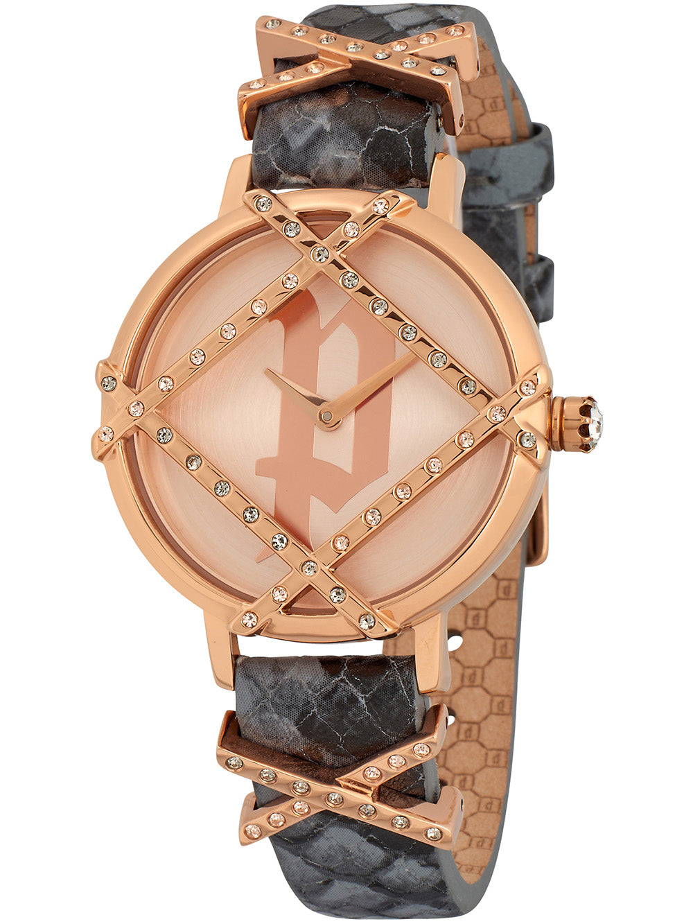 Police PL16068BSR.32 watch for women with a pink dial and leather strap.