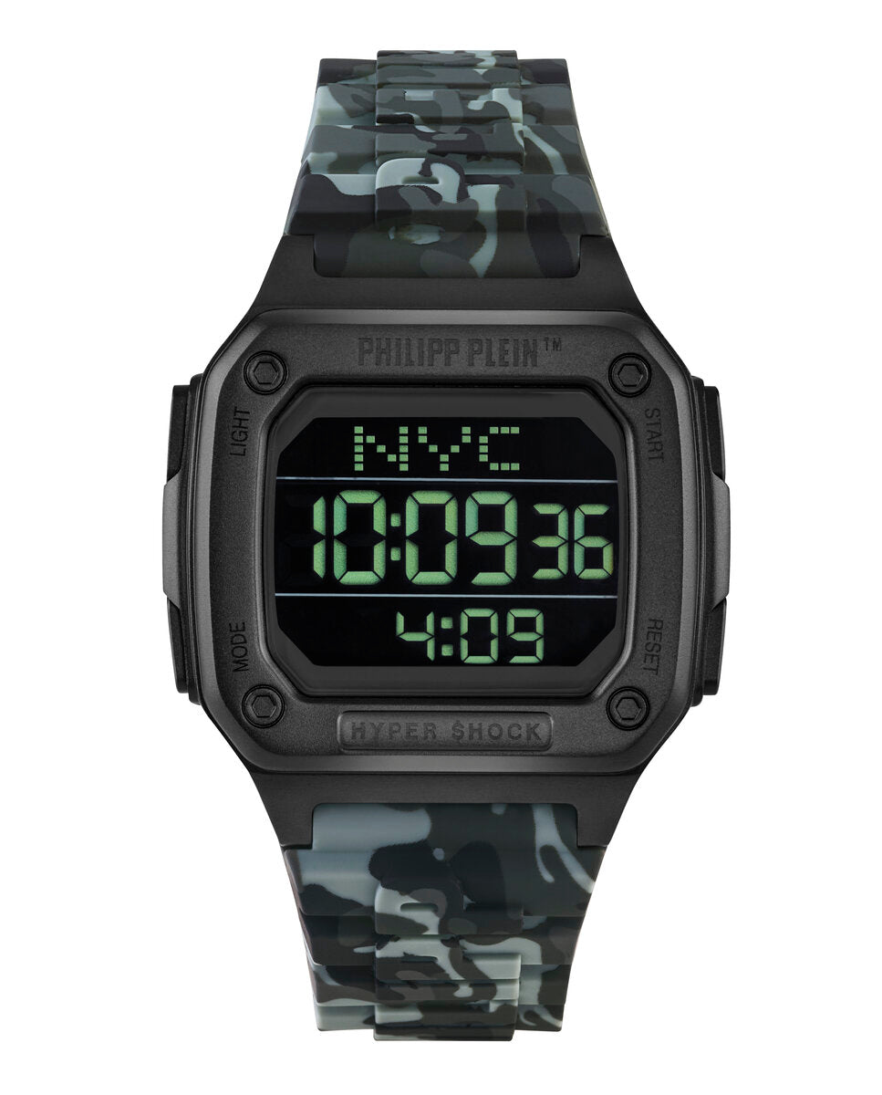 Philipp Plein PWHAA1822 watch for man with a black dial and silicone strap.