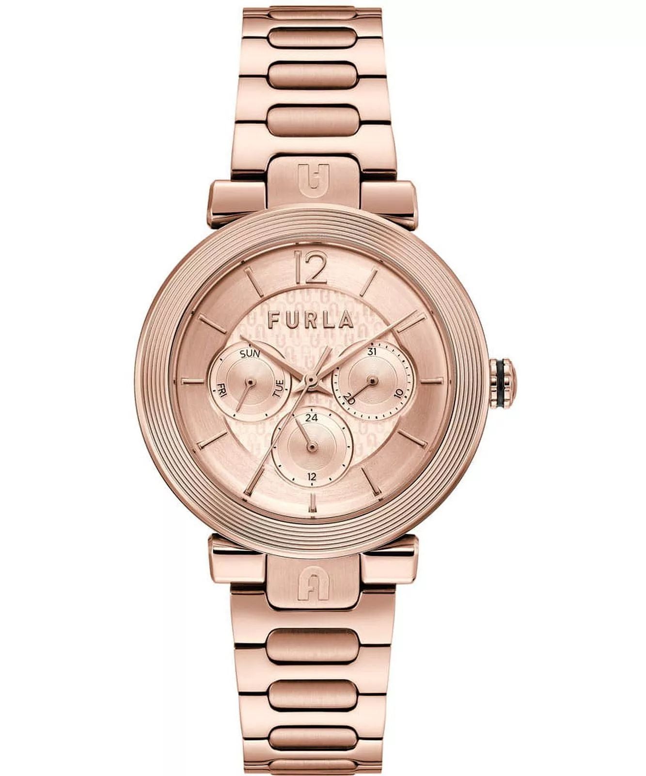 Furla WW00011006L3 watch for women with a pink dial and stainless steel strap.