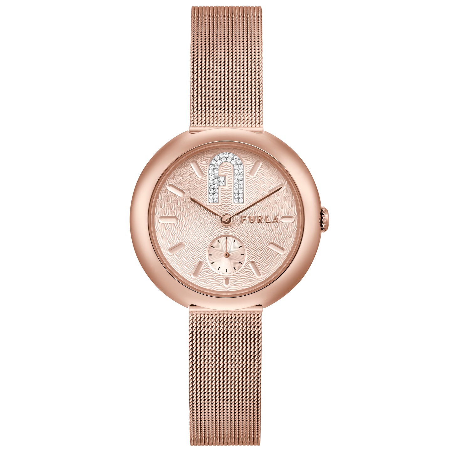 Furla WW00013007L3 watch for women with a pink dial and stainless steel strap.