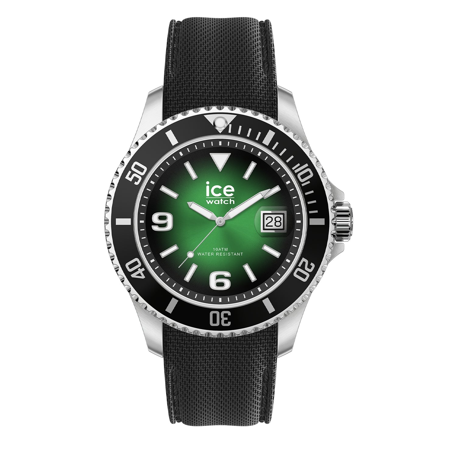 Ice 20343 watch for man with a green dial and silicone strap.