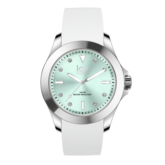 Ice 20381 watch for unisex with a green dial and silicone strap.