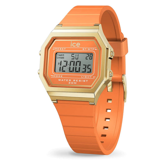 Ice 22052 watch for unisex with a orange dial and silicone strap.