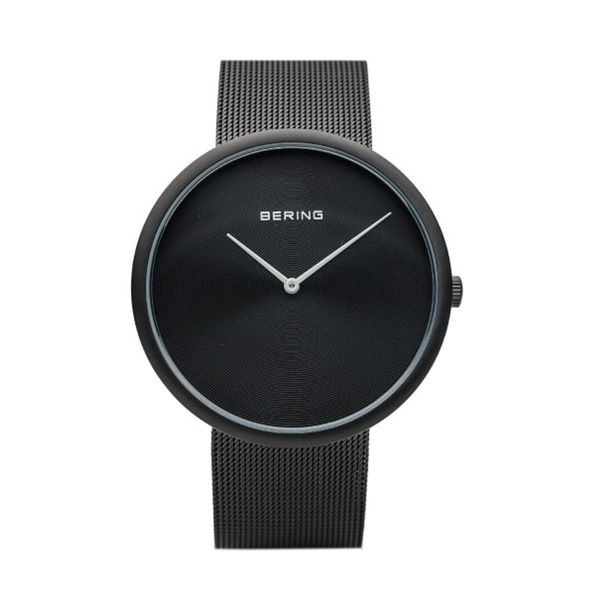 Bering 14339-222 watch for man with a black dial and stainless steel strap.