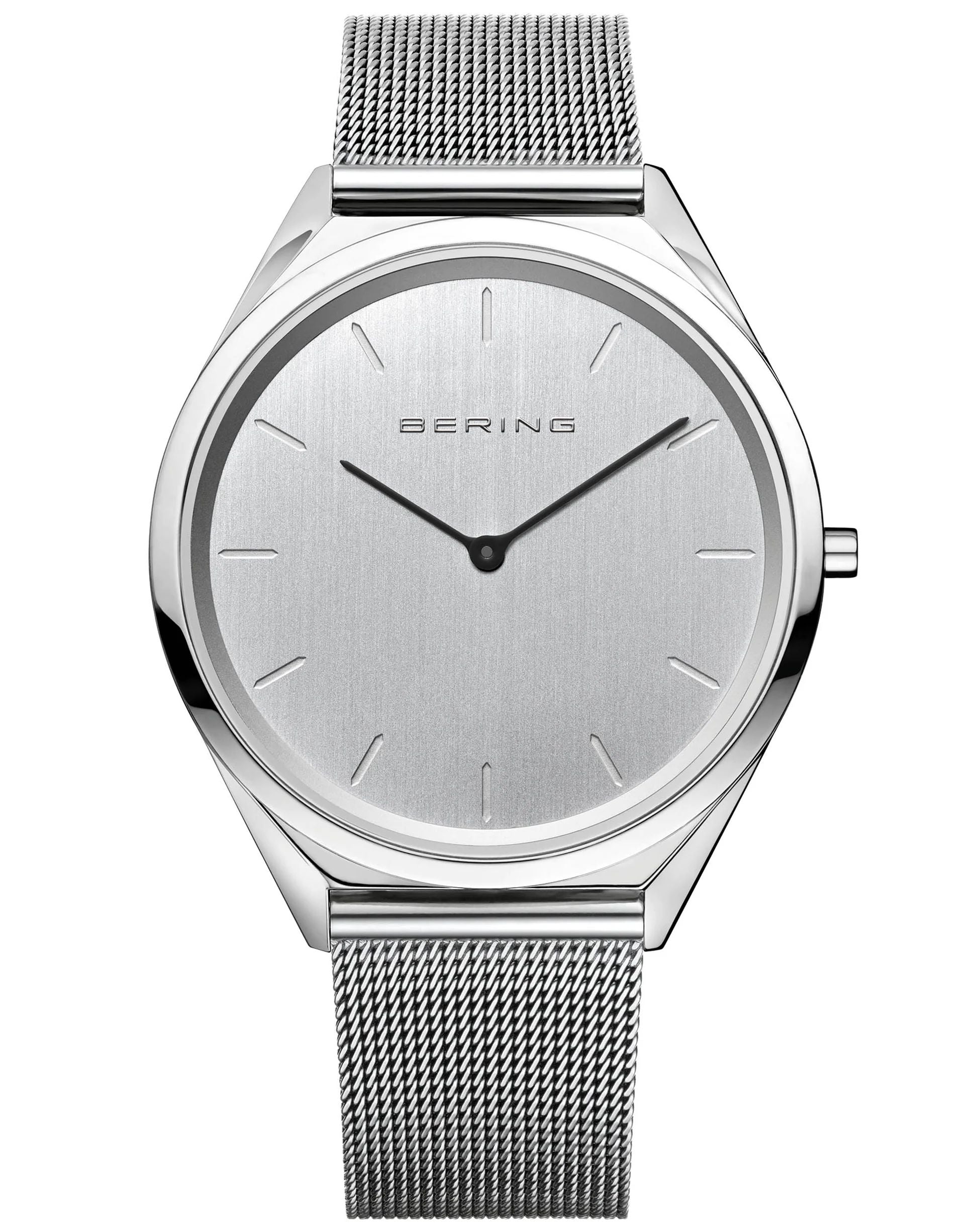 Bering 17039-000 watch for women with a grey dial and stainless steel strap.