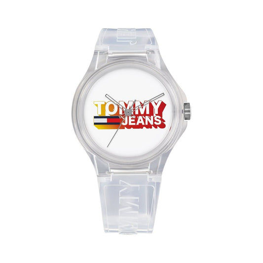 Tommy Hilfiger 1720027 watch for unisex with a white dial and rubber strap.