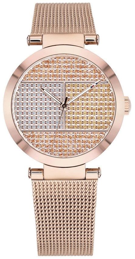 Tommy Hilfiger 1781868 watch for women with a pink dial and stainless steel strap.