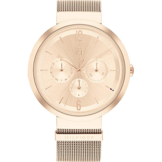 Tommy Hilfiger 1782538 watch for women with a pink dial and stainless steel strap.