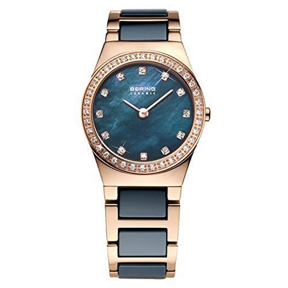 Bering 32426-767 watch for women with a multicolored dial and ceramics strap.