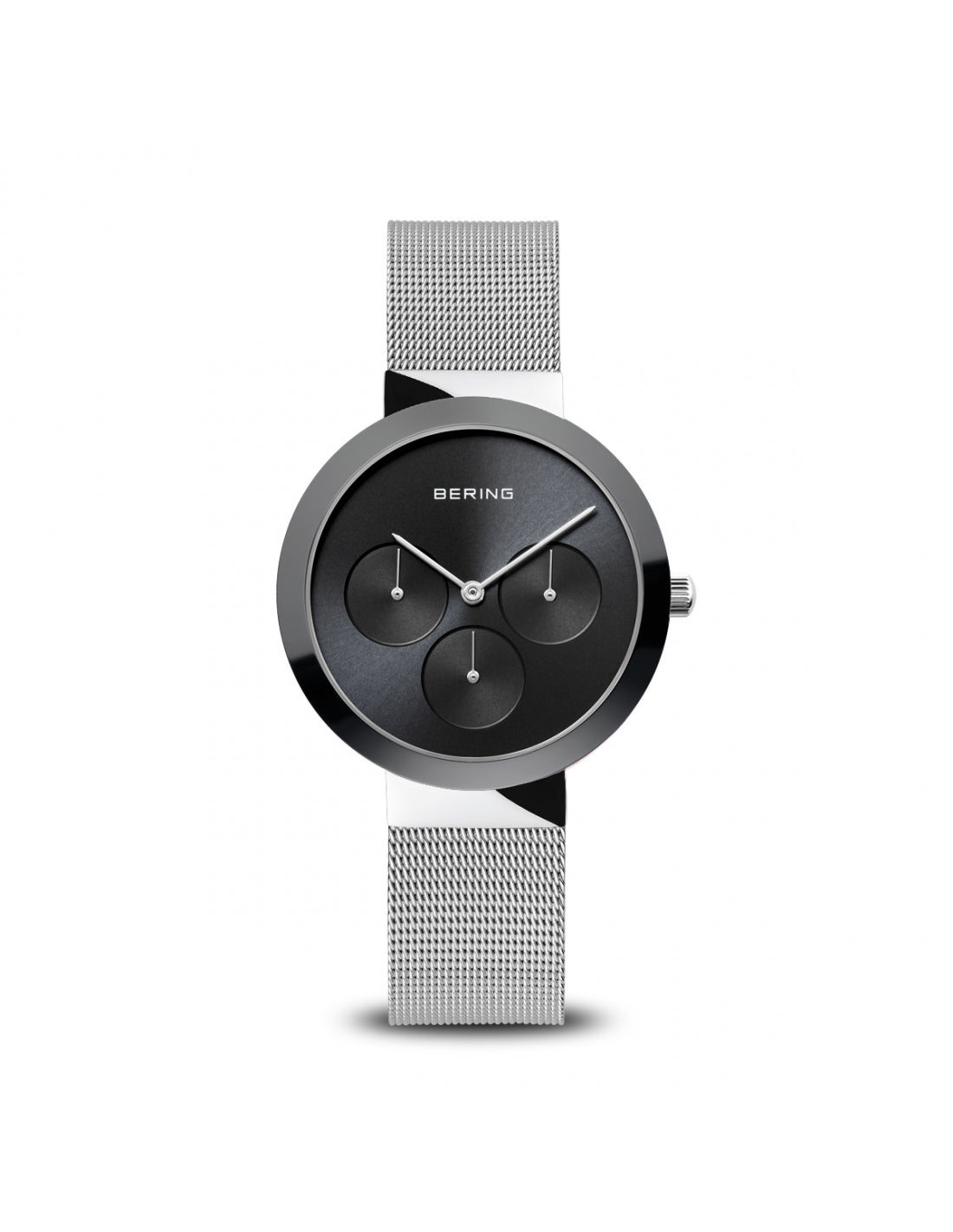 Bering 35036-002 watch for unisex with a black dial and steel strap.