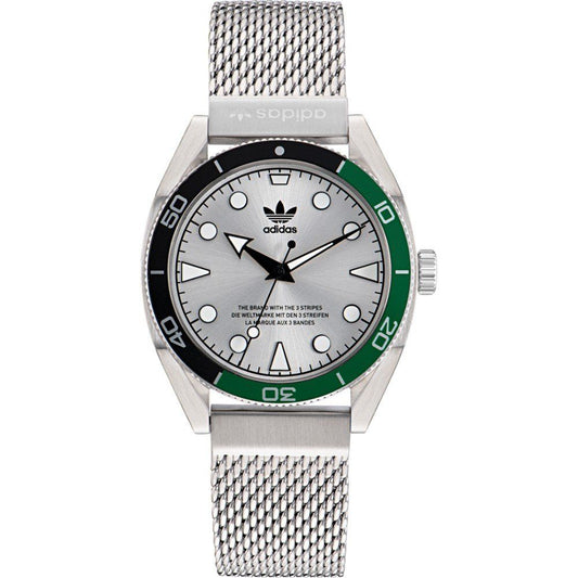 Adidas AOFH22503 watch for unisex with a grey dial and stainless steel strap.