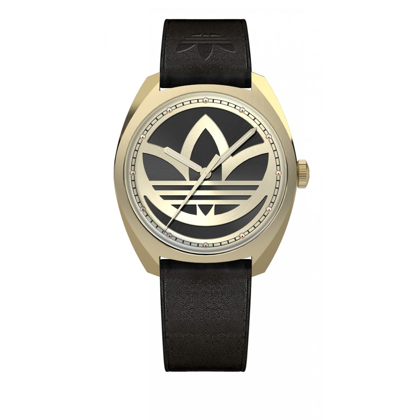 Adidas AOFH22512 watch for women with a black dial and leather strap.