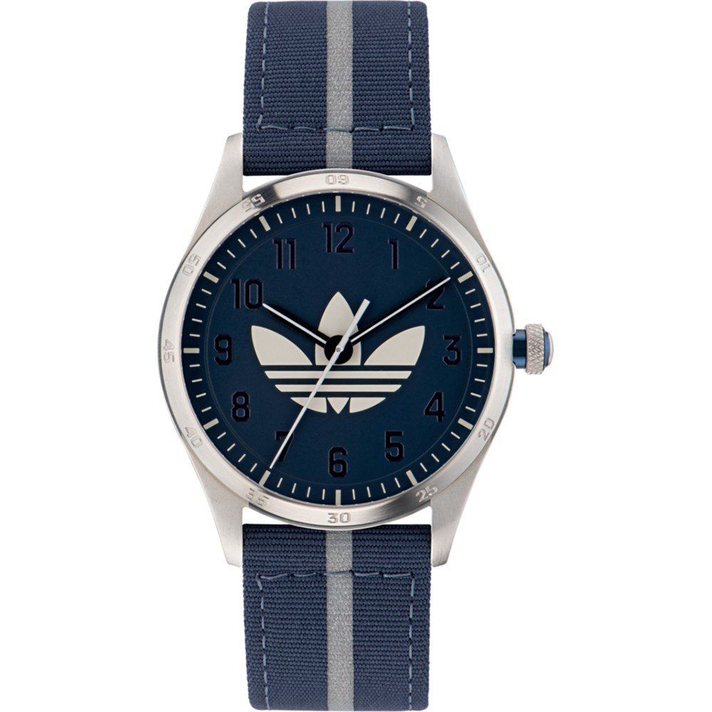 Adidas AOSY23041 watch for man with a blue dial and fabric strap.