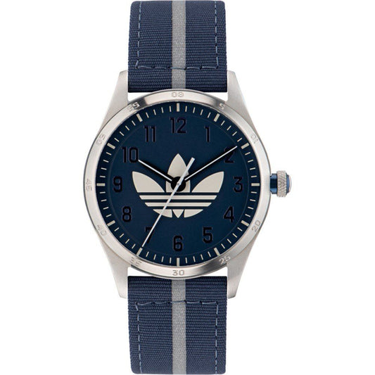 Adidas AOSY23041 watch for man with a blue dial and fabric strap.