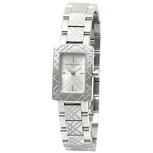 Burberry BU1170 watch for women with a silver dial and steel strap.