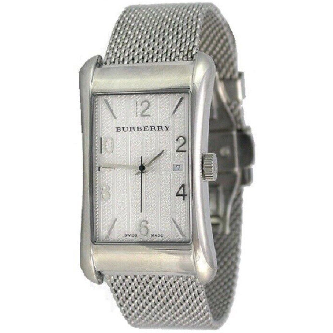 Burberry BU3005 watch for women with a grey dial and stainless steel strap.