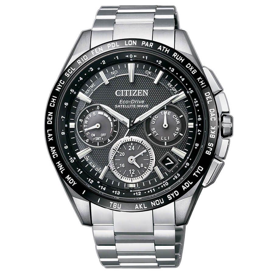 Citizen CC9015-54E watch for man with a black dial and titanium strap.