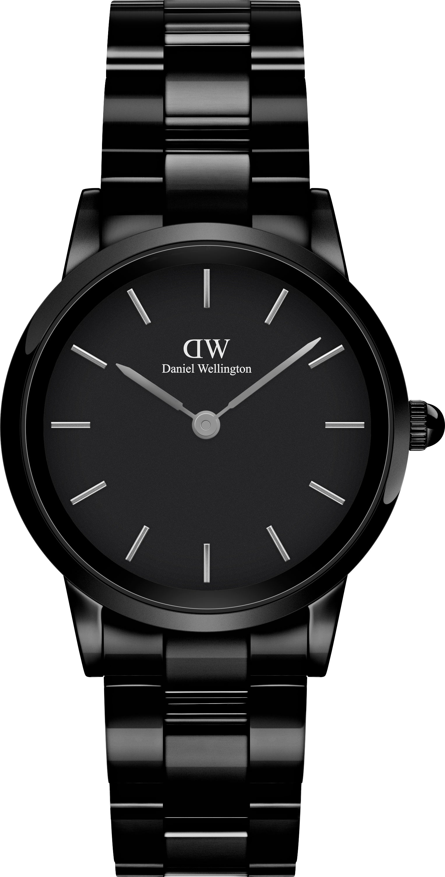 Daniel Wellington DW00100414 watch for women with a black dial and ceramics strap.