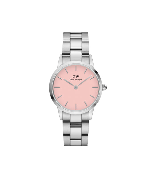 Daniel Wellington DW00100534 watch for women with a pink dial and stainless steel strap.
