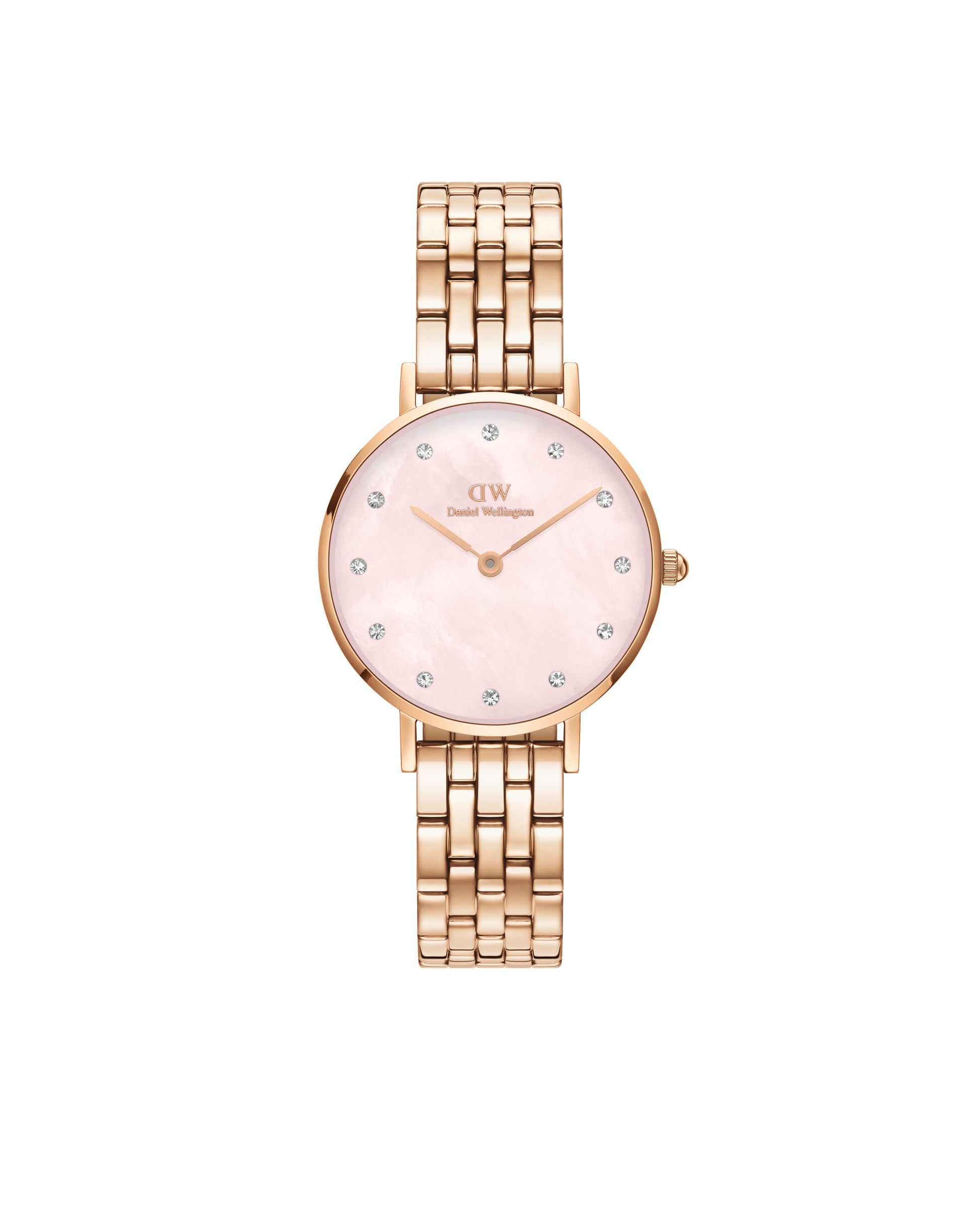 Daniel Wellington DW00100617 watch for women with a pink dial and stainless steel strap.