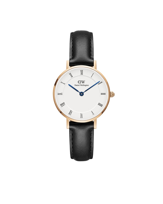 Daniel Wellington DW00100683 watch for women with a white dial and fur strap.