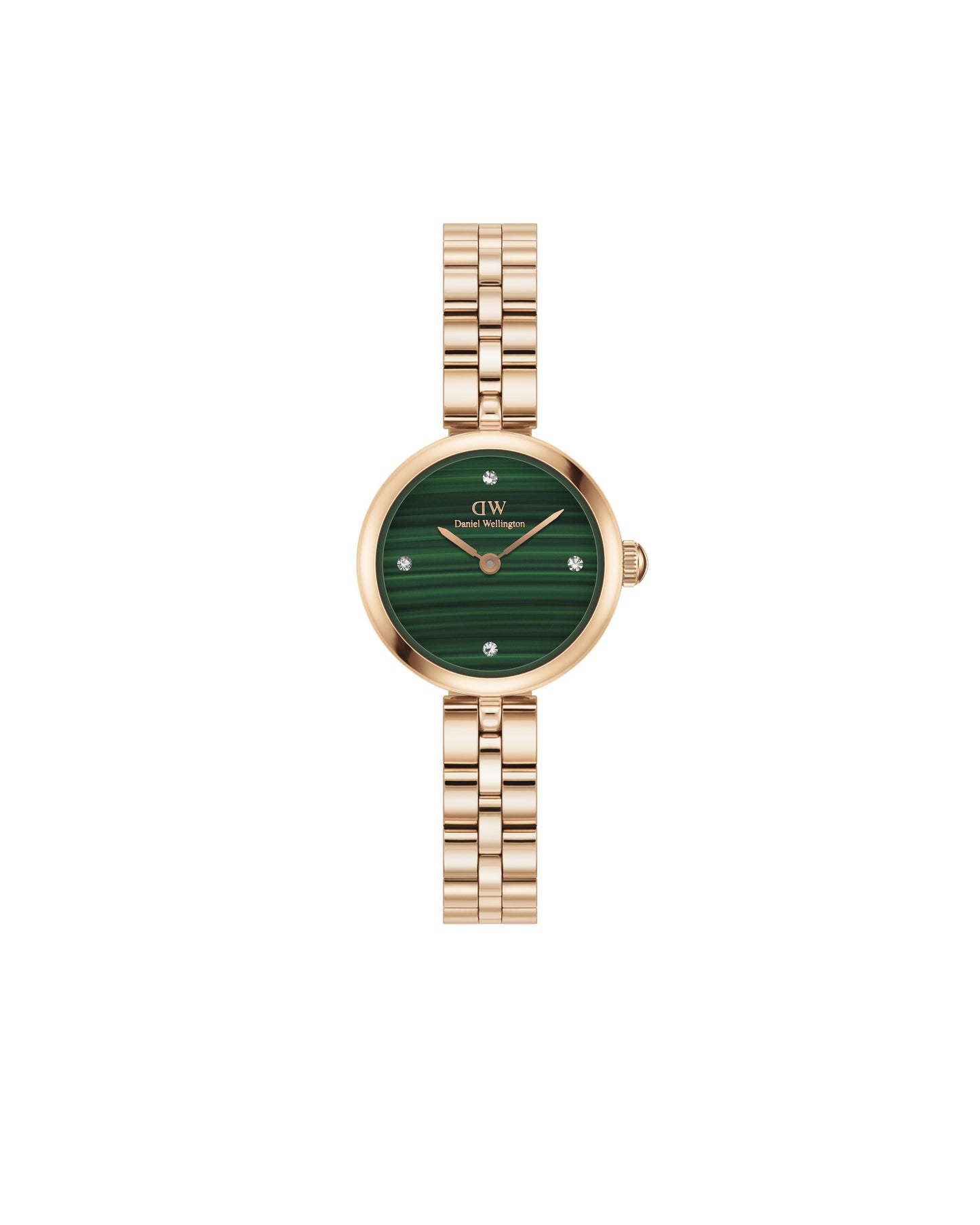 Daniel Wellington DW00100721 watch for women with a green dial and stainless steel strap.