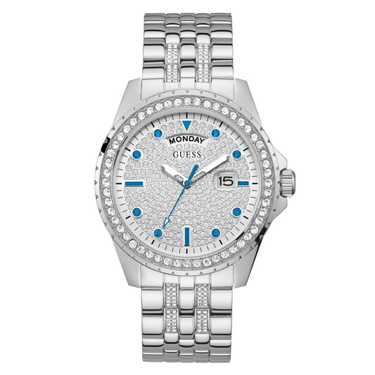 Guess GW0218G1 watch for woman with a silver dial and stainless steel strap.