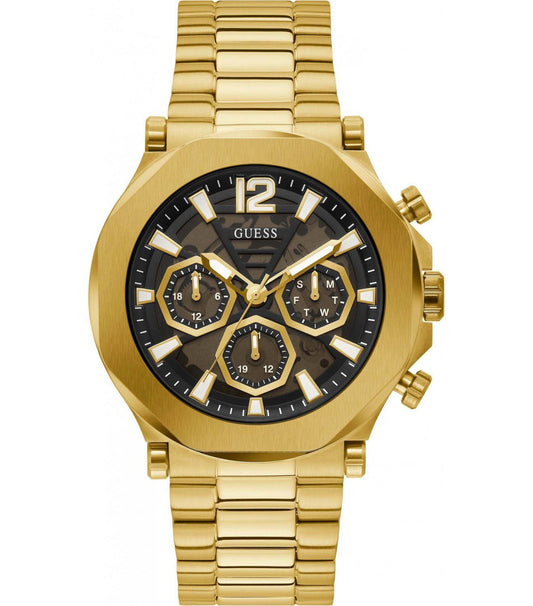 Guess GW0539G2 watch for man with a black dial and stainless steel strap.