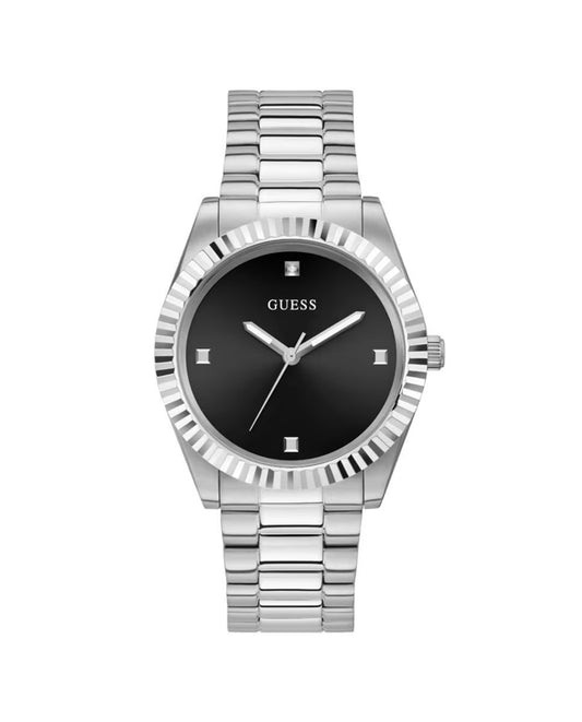 Guess GW0542G1 watch for man with a black dial and stainless steel strap.
