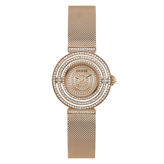 Guess GW0550L3 watch for women with a pink dial and stainless steel strap.