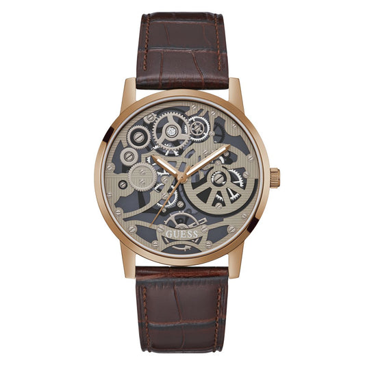Guess GW0570G2 watch for man with a grey dial and leather strap.