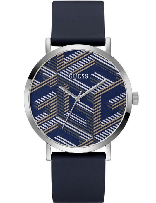 Guess GW0625G1 watch for man with a blue dial and silicone strap.