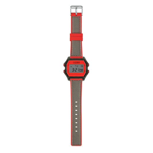 Iam IAM-KIT518 watch for man with a red dial and silicone strap.