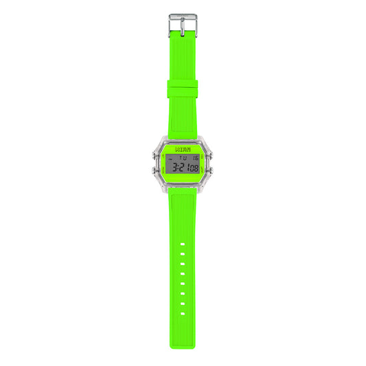 Iam IAM-KIT521 watch for man with a green dial and silicone strap.