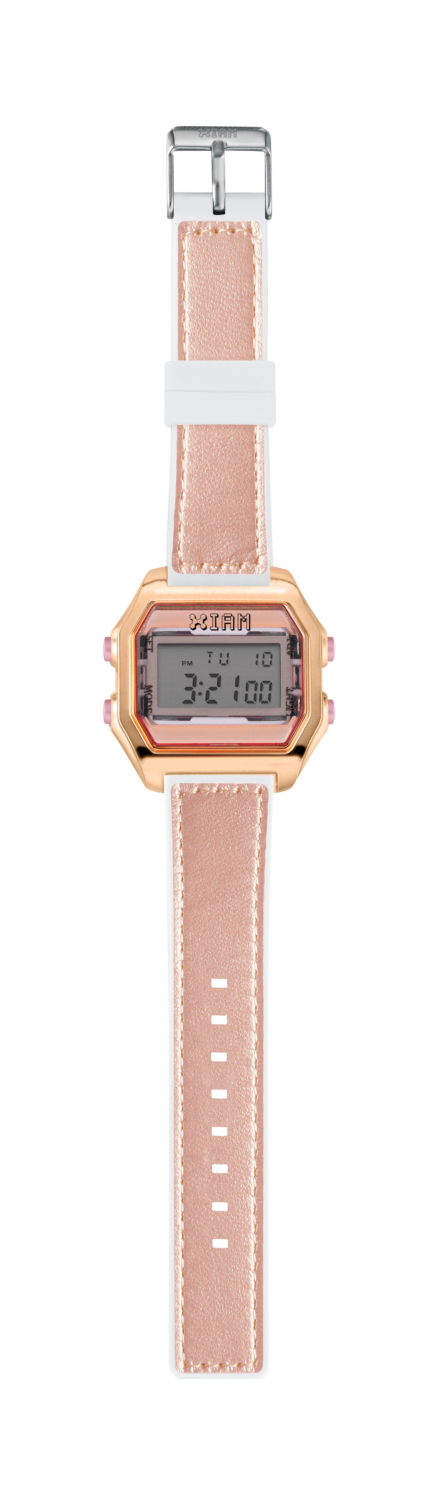 Iam IAM-KIT534 watch for woman with a pink dial and silicone strap.