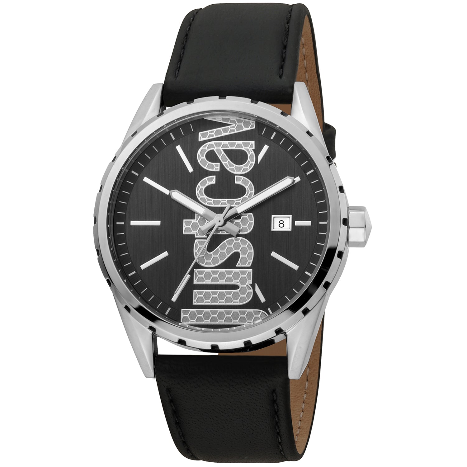 Just Cavalli JC1G082L0085 watch for man with a multicolored dial and leather strap.