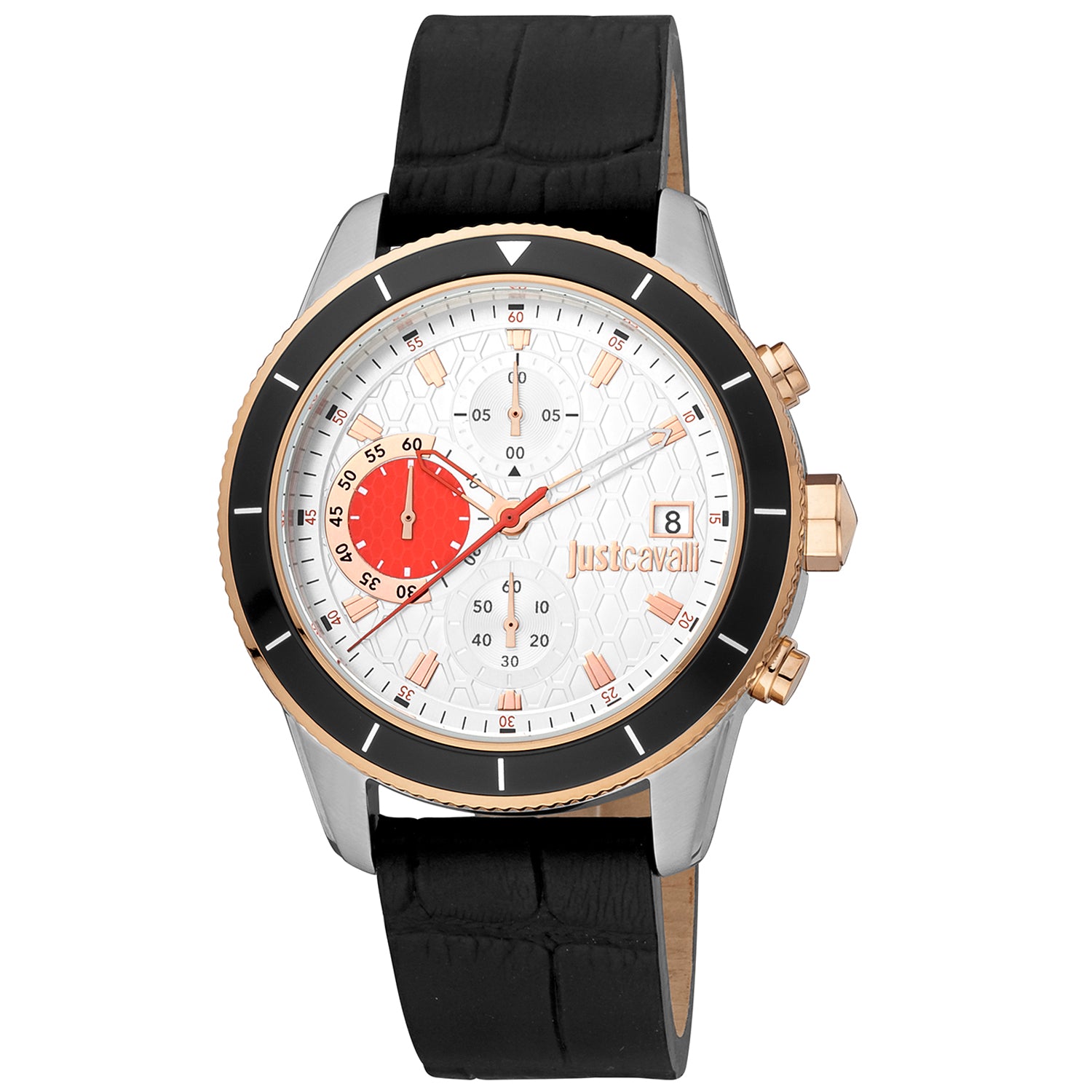 Just Cavalli JC1G215L0035 watch for man with a multicolored dial and leather strap.