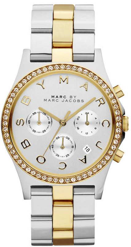 Marc Jacobs MBM3197 watch for women with a silver dial and steel strap.