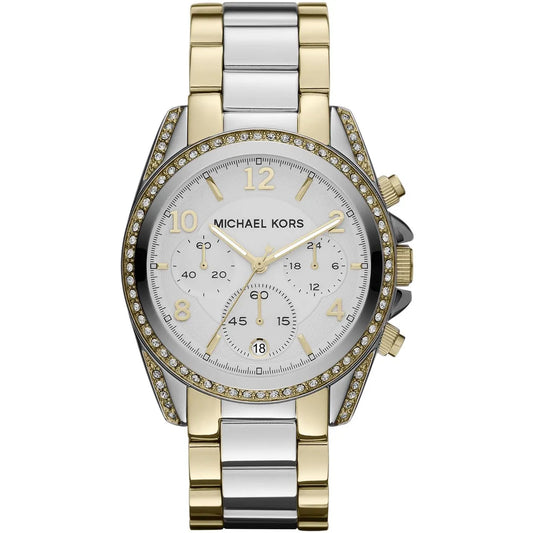 Michael Kors MK5685 watch for women with a white dial and stainless steel strap.