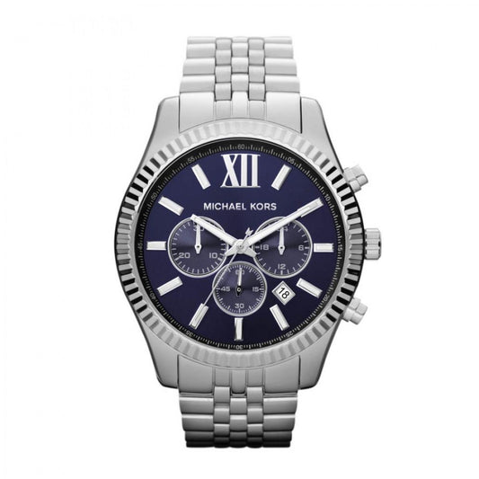 Michael Kors MK5708 watch for women with a black dial and steel strap.