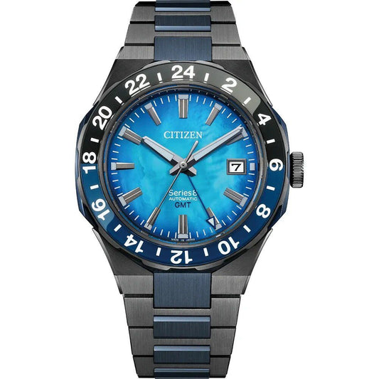 Citizen NB6036-52N watch for man with a blue dial and stainless steel strap.