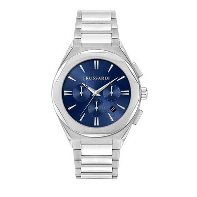 Trussardi R2453156004 watch for man with a blue dial and stainless steel strap.